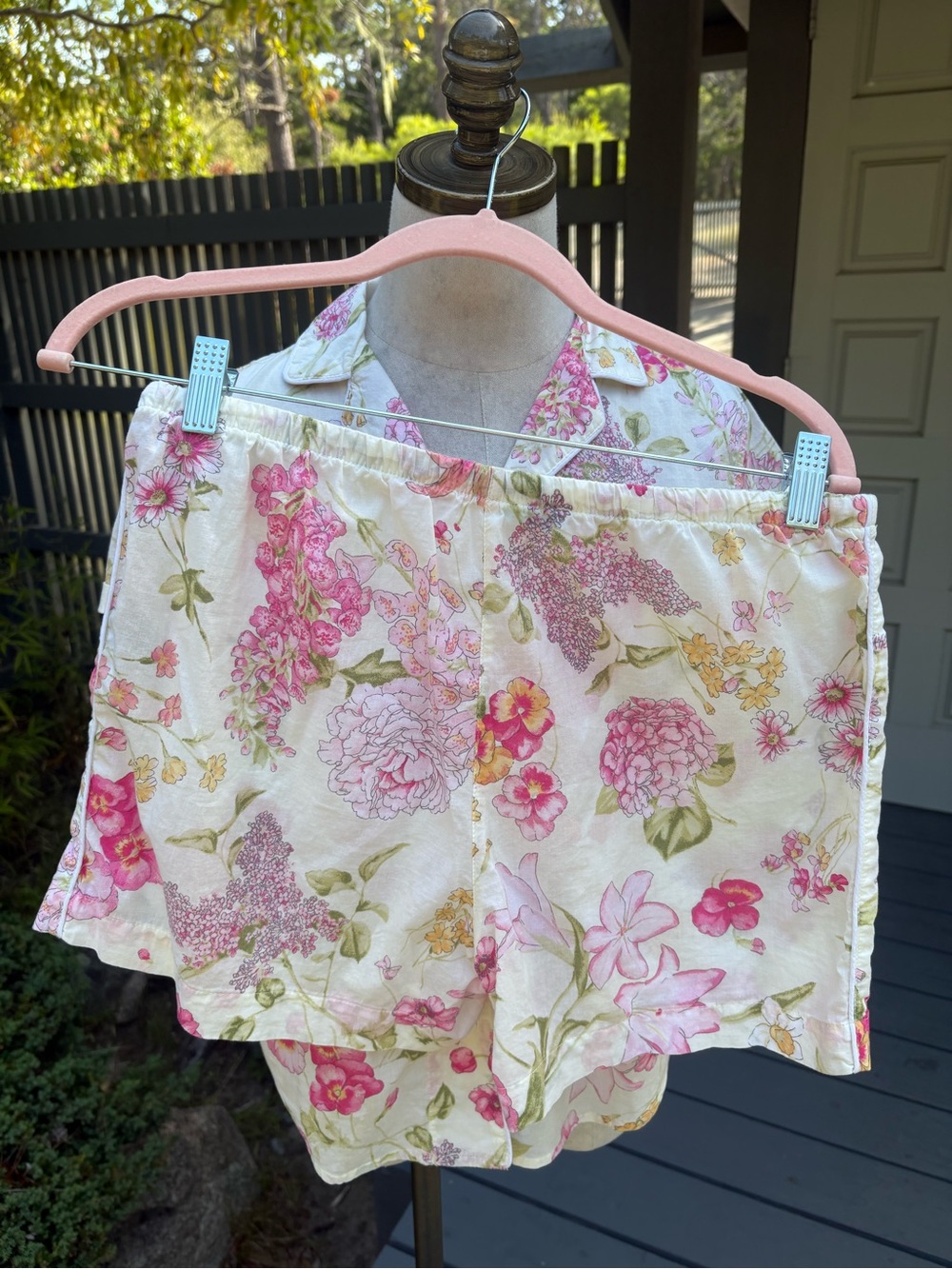 Ralph Lauren Pink Floral Short Pajama Sleepwear Set